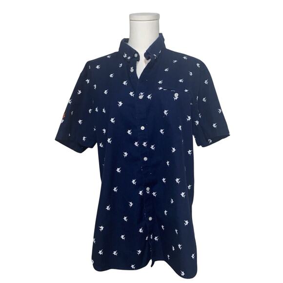 Super Dry XL Short Sleeve Button Up Swordfish Shirt - Picture 1 of 11